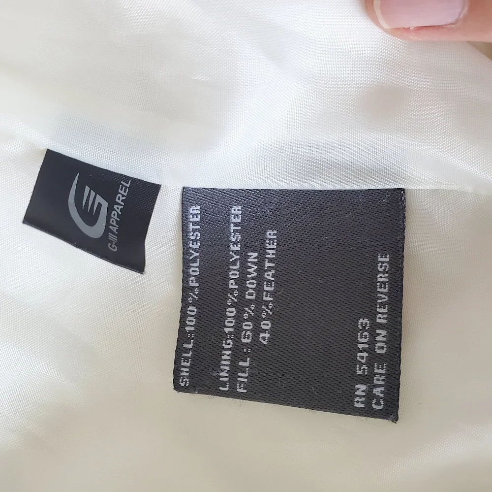 Kenneth cole Puffer Coat women XL Down white cream - Picture 4 of 8